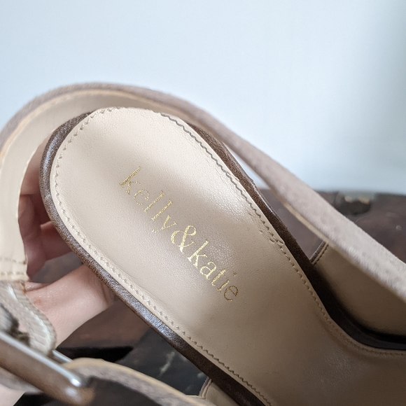 Suede Open Toe Heels - Picture 6 of 8